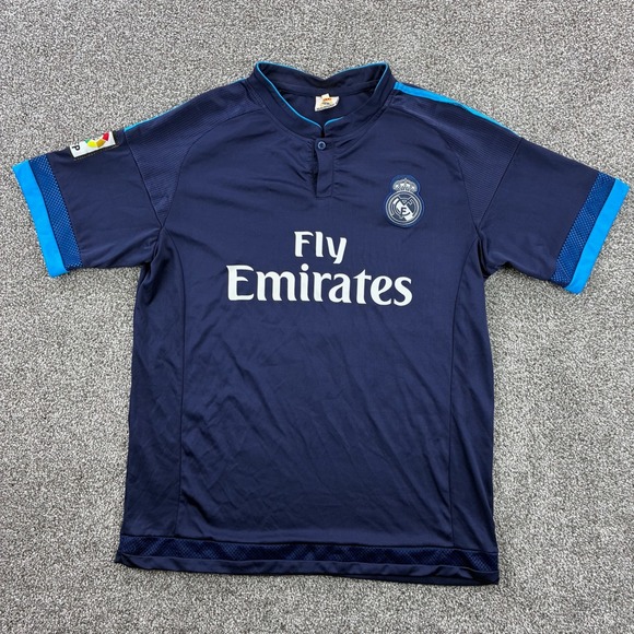 Real Madrid Soccer Jersey Mens Medium Blue Ronaldo #7 Football Shirt - Picture 1 of 5